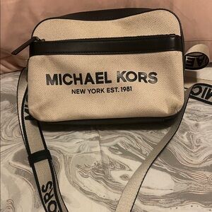 Michael Kors Black and Cream Belt Bag